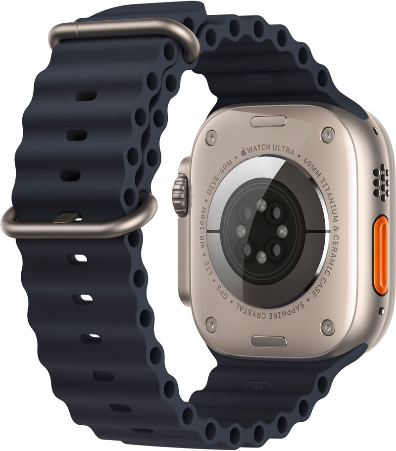 Apple Watch Ultra GPS Cellular 49mm Titanium Case with Midnight Ocean Band - Like New