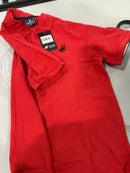 PACIFIC POLO CLUB MEN'S SHORT SLEEVES 3 BUTTONS POLO SHIRT - SIZE: MEN M - RED - Brand New