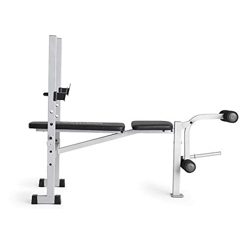 WEIDER PLATINUM STANDARD WEIGHT BENCH FIXED UPRIGHTS LEG DEVELOPER - BLACK - Like New