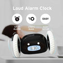 CLOCKY EXTRA SUPER LOUD ALARM CLOCK HEAVY SLEEPERS ON WHEELS - BLACK - Like New