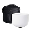 CVNC 8 F Note Heart Chakra Frosted Quartz Crystal Singing Bowl - White - Brand New