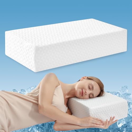COLDHUNTER COOLING CUBE PILLOW FOR SIDE SLEEPERS MEMORY FOAM - WHITE - Brand New