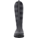 MUCK HALE WATERPROOF WOMEN'S TALL WELLINGTON BOOTS - BLACK/GRAY PLAID - SIZE 7 - Like New