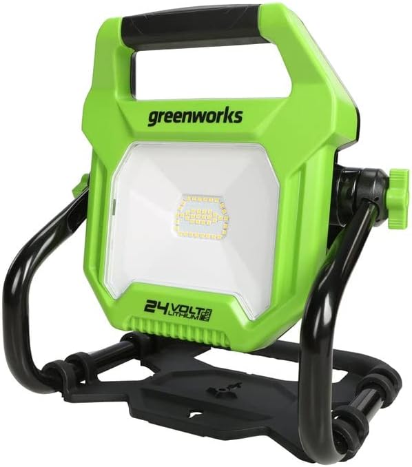 GREENWORKS 24V HYBRID WORK LIGHT WLG503 - TOOL ONLY - GREEN Like New