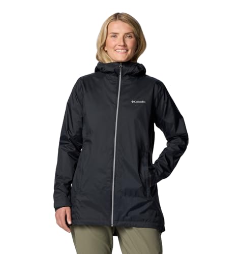 COLUMBIA WOMEN'S SWITCHBACK II LINED LONG JACKET WOMEN XL BLACK - Brand New