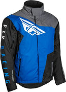 Fly Racing 2022 SNX Pro Snow Jacket (Black/Grey/Blue, Large) - Brand New