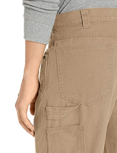 AMAZON ESSENTIALS MEN'S CARPENTER PANTS TOOL POCKETS 36W X 31L KHAKI BROWN - Brand New
