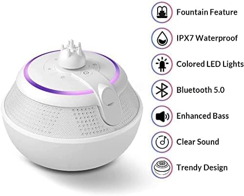 Maraawa Fountain Waterproof Bluetooth Speaker WHALE - White Like New