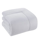DOBBY STRIPE 8 PIECE COMFORTER SET QUEEN - WHITE - Brand New