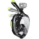 ZIPOUTE SNORKEL MASK FULL FACE\ FOLDABLE FULL FACE - S/M - BLACK/YELLOW - Like New