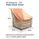 Budge P1W01SF1 All Seasons Patio Cover Lightweight UV-Resistant Medium Chair Tan - Brand New