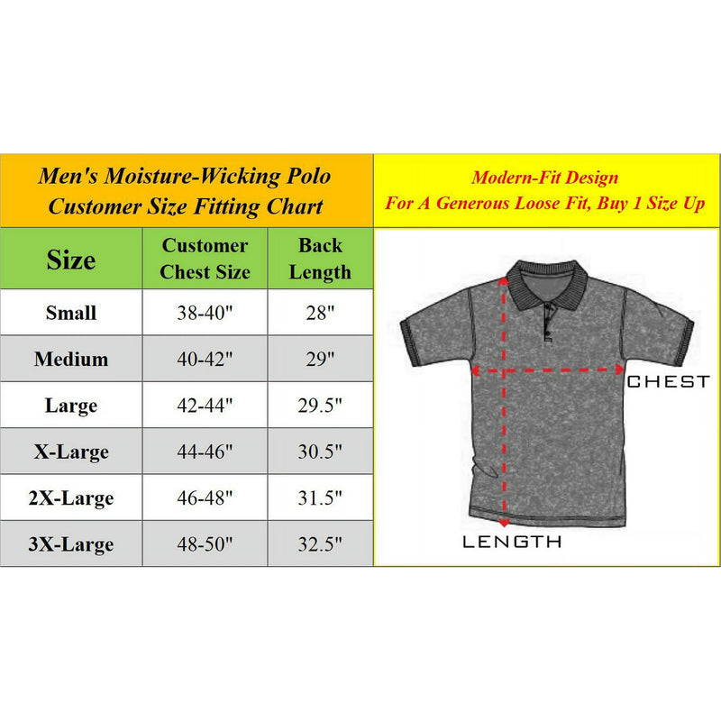 KICK START GEAR GALAXY BY HARVIC MEN'S DRY FIT POLO SHIRT SIZE: L - HEATHER GRAY - Brand New