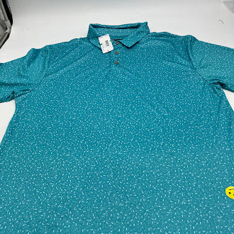 PGA TOUR POLO SHIRT - SIZE: MEN L - BLUE - Brand New