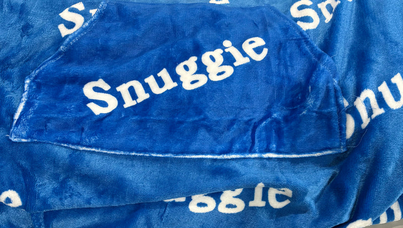 SNUGGIE REVERSIBLE THE ORIGINAL WEARABLE BLANKET SLEEVES - BLUE/TURQUIOSE - Like New