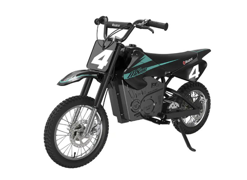 RAZOR - MX650 DIRT ROCKET EBIKE W/ 10 MILES MAX OPERATING RANGE- BLACK/TEAL - Like New