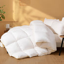 DOWNSTORIA FEATHER DOWN FIBER COMFORTER KING SIZE ULTRA SOFT FABRIC - WHITE - Like New