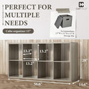 CAPHAUS 13-Inch Cube Storage Organizer Shelf Bookcase 8-Cube - Rustic Grey Oak - Like New