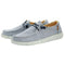 Hey Dude Women's Wendy Chambray Lace-Up Loafer - Size 7 (W38) 24 Blue/White - Brand New