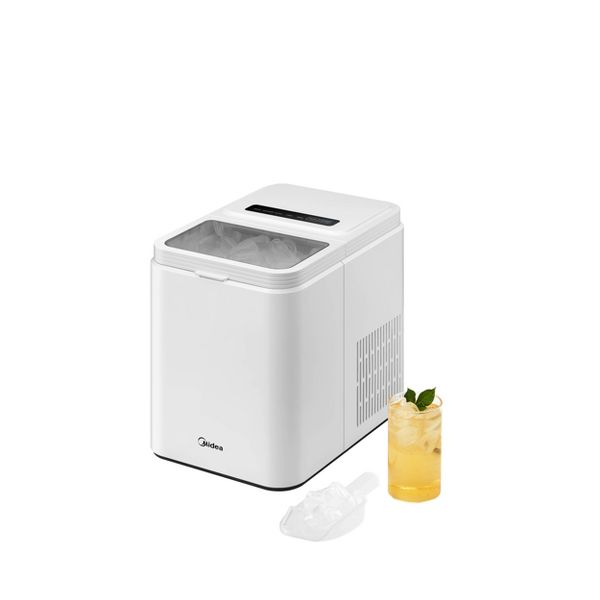 MIDEA ICE MAKER COUNTERTOP BULLET ICE 26 LBS 2 ICE SIZES - WHITE - Brand New