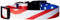 DUKES KOLE KI-AA125 PATRIOTIC DOG COLLAR - BLACK/WHITE/BLUE/RED/SILVER - Brand New