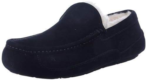 UGG MEN'S ASCOT SLIPPERS - SIZE: MEN 10 - BLACK - Brand New