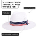 Livingston Wide Brim Straw Panama Hat Stylish Lightweight Breathable - Flagbelt - Brand New