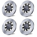 RAYOLON SOLAR LIGHTS, 4 PACK 8 LED WHITE SOLAR PATHWAY LIGHTS - WHITE LIGHT - Like New