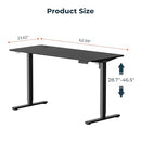 FITSTAND ADJUSTABLE STAND UP DESK STANDING DESK 63"X24" SPLICE BLACK FRAME - Like New