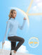 FKEEP WOMEN'S SUN SHIRTS LONG SLEEVE ATHLETIC UPF 50+ TOP WOMEN XS - LIGHT BLUE - Brand New