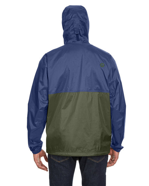 41520 Marmot Men's PreCip Eco Anorak Jacket Artic Navy/Nori L Like New