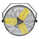 CCGIRU 9200 CFM 24" INDUSTRIAL WALL MOUNT FANS, HIGH VELOCITY 2-SPEED - YELLOW - Brand New