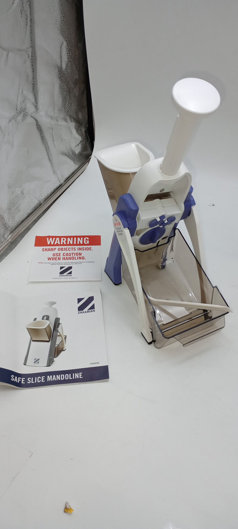 ZAKARIAN DASH SAFE SLICE MANDOLINE VEGETABLES MEAL PREP & MORE - PURPLE/WHITE - Like New