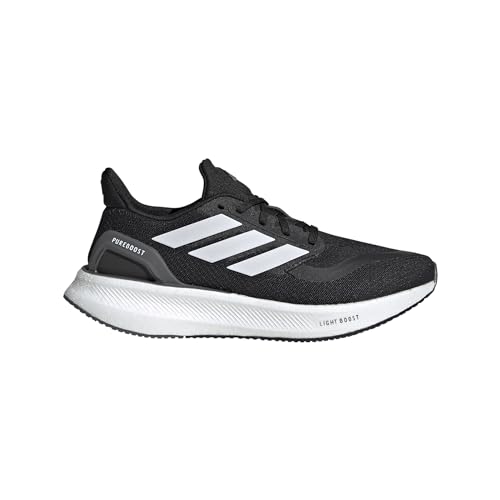 ADIDAS WOMEN'S PUREBOOST 5 RUNNING SNEAKER WOMEN 9.5 BLACK/WHITE/GREY - Like New
