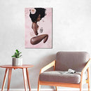 Familypers African American Wall Art Glam Fashion Black Girl Canvas Wall Art - Brand New