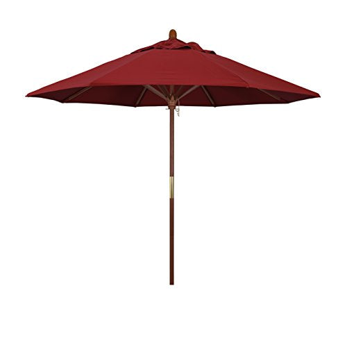 California Umbrella 9' Round Hardwood Frame Market Umbrella, STAINLESS STEEL - Like New
