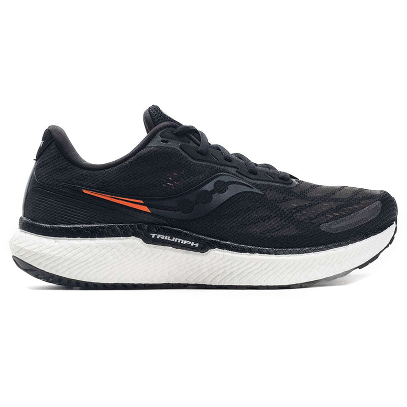 SAUCONY TRIUMPH 19 SYNTHETIC TEXTILE MEN'S RUNNING SHOES SIZE 8 - BLACK/WHITE - Like New
