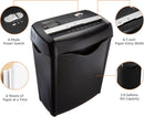 Amazon AS662C Basics 6 Sheet Cross Cut Paper Card Shredder, 3.8 Gallons - Black - Like New