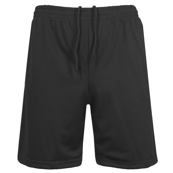 JUMP START MEN'S LIGHTWEIGHT BREATHABLE MOISTURE WICKING MESH SHORTS - M - BLACK - Brand New