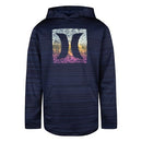 HURLEY BOYS' LONG SLEEVE HOODED T-SHIRT SIZE: YOUTH M - OBSIDIAN HEATHER - Brand New