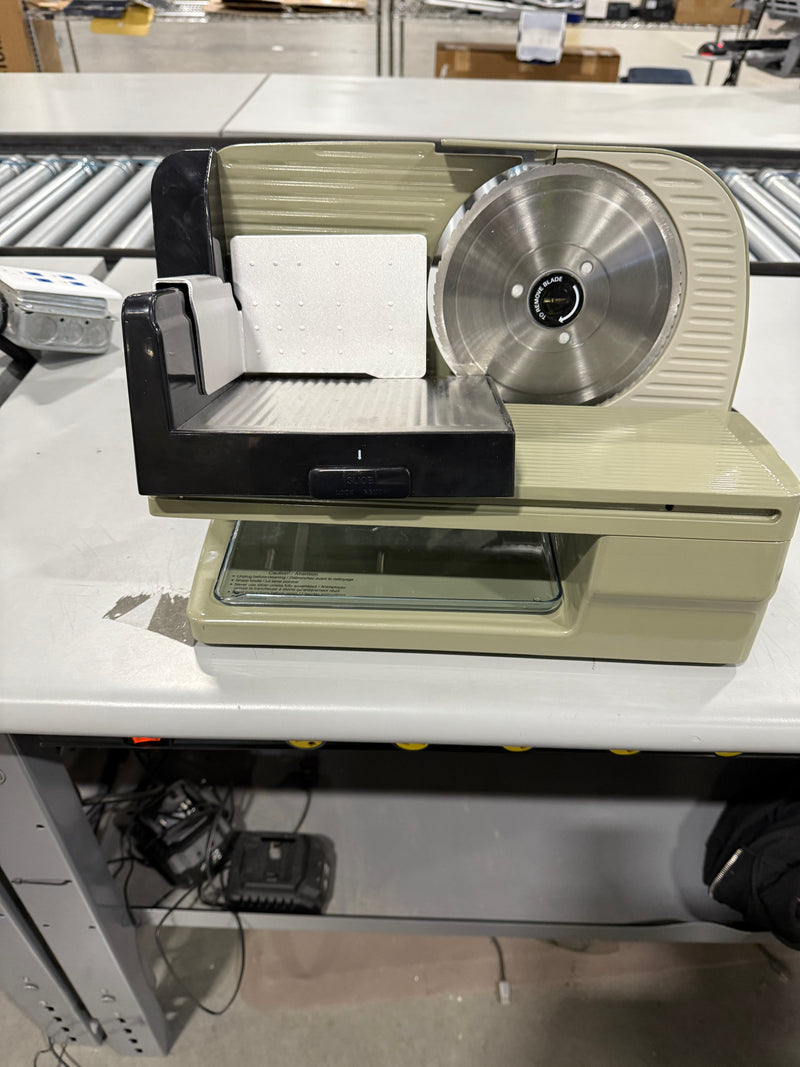 CHEF'S CHOICE 609A ELECTRIC MEAT SLICER STAINLESS STEEL BLADE FEATURES 7" GREEN - Like New