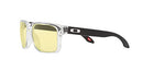 MD-0009102 OAKLEY MENS OO9102 HOLBROOK SQUARE SUNGLASSES, SIZE 57 - CLEAR/YELLOW - Like New