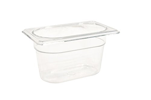 RUBBERMAID COMMERCIAL PRODUCTS COLD FOOD INSERT PAN 1/9 SIZE - CLEAR - Like New