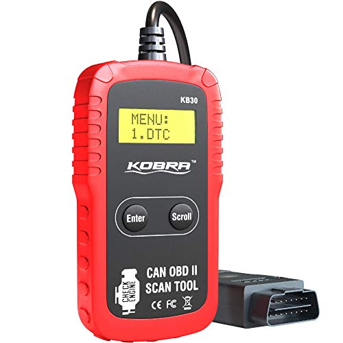 KOBRA OBD2 SCANNER CAR CODE READER - UNIVERSAL AUTO OBD CAR DIAGNOSTIC - RED - Like New