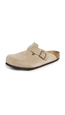 BIRKENSTOCK MEN'S BOSTON SOFT FOOTBED CLOG TAUPE SUEDE SIZE 46 EU - Brand New