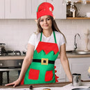 Red & Green Elf Apron for Teens & Adults - Standard Size (1 Pc.) - Brand New
