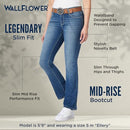 B0BZDX2ZHG WallFlower Jeans for Women Legendary Slim Bootcut Mid-Rise 5 Alani - Brand New