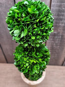 TRADINGSMITH PRESERVED BOXWOOD 20" DOUBLE BALL TOPIARY - Brand New