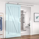 HAHAEMAIL 5FT Top Mount Stainless Steels Sliding Barn Door Hardware B081N2SYSD - Brand New