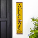 Glitzhome Welcome Sign for Front Door Porch, 42In Wooden Welcome Sign - White - Like New
