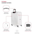 SWISSGEAR WANDERLUST PRO LIGHTWEIGHT EXPANDABLE SPINNER 3-PIECE SET 8092 - WHITE - Like New